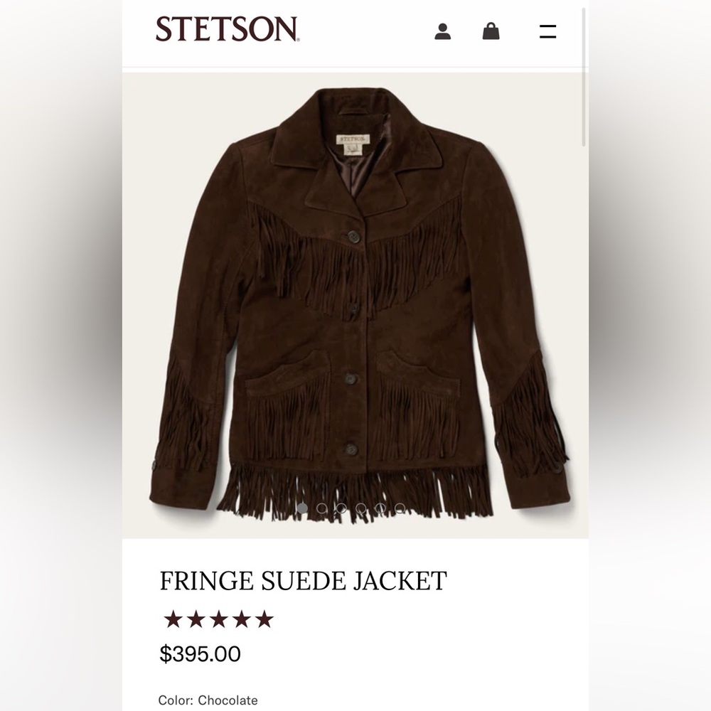 NWT Stetson Fringe Suede Jacket - Picture 2 of 11